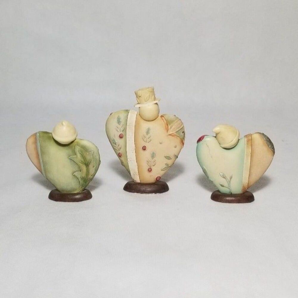 Vintage Enesco Take Heart by Karen Hahn Figures "Giggle" "Cozy" "Laugh" 2007 - Picture 2 of 12